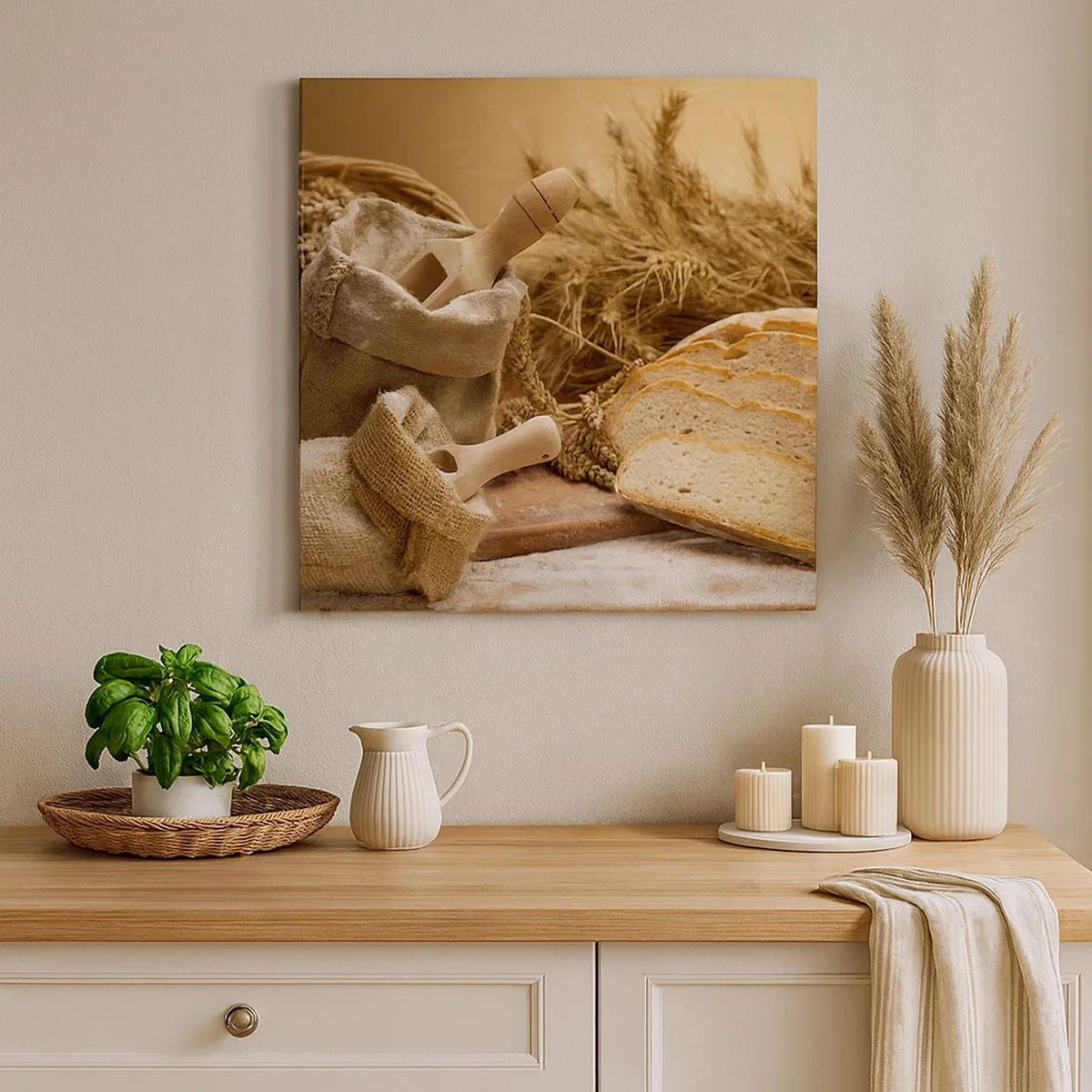 Impression sur toile - Image sur toile - Comment il coupe avec un couteau - 30x30 cm