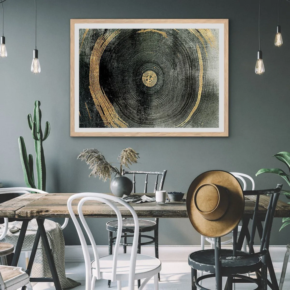 Affiche dans un chêne clair - Poster - Changement et persistance - 91x61 cm