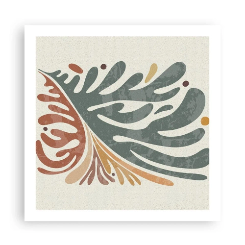 Affiche - Poster - Feuille multicolore - 60x60 cm