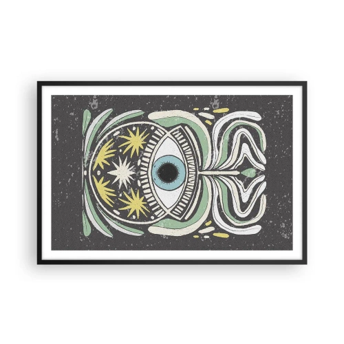 Affiche dans un cadre noir - Poster - Rituels tribaux - 91x61 cm