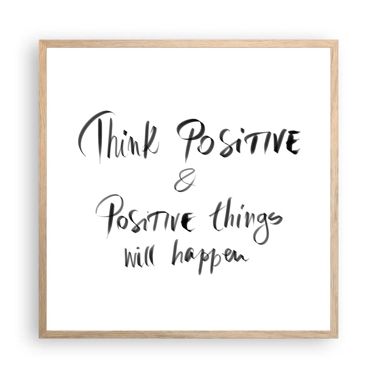 Affiche dans un chêne clair - Poster - Comment vivre? - 60x60 cm