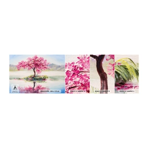 Échantillon de Papier Peint Autocollant Deluxe Sticker - Fête du Printemps - Morceau, Arbre, Paysage - 100x30 cm