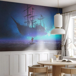 Papier peint sur mesure Premium Sand - A la rencontre du mythe de la mer - Graphique, Fantaisie, Bateau fantôme
