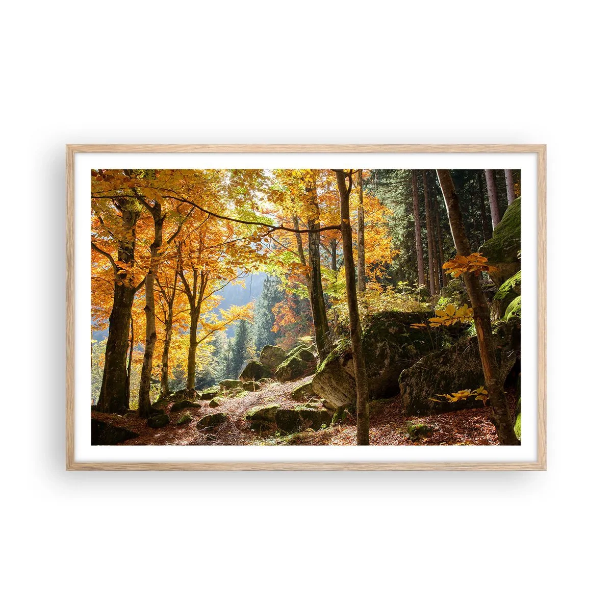 Affiche dans un chêne clair - Poster - Il est temps de se détendre - 91x61 cm