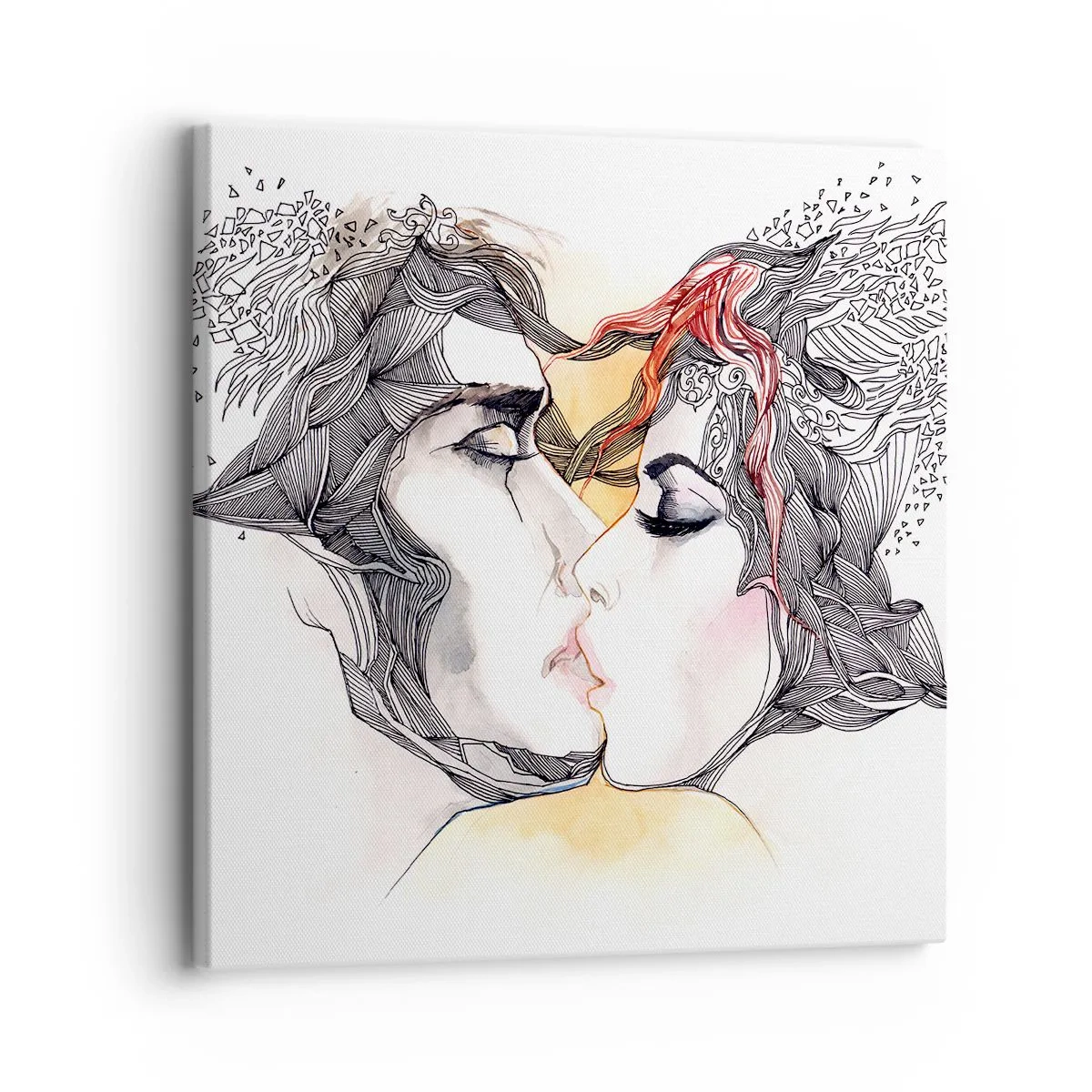 Impression sur toile - Image sur toile - Le monde n'existe pas - 30x30 cm