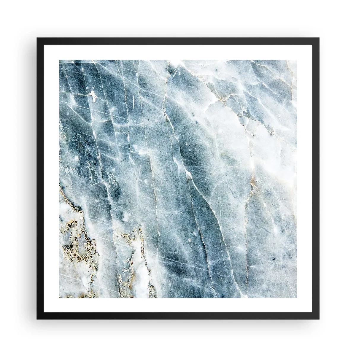 Affiche dans un cadre noir - Poster - Monde de glace - 60x60 cm