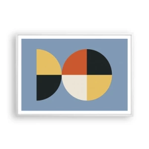 Affiche dans un cadre blanc - Poster - Regarde et compte - 100x70 cm