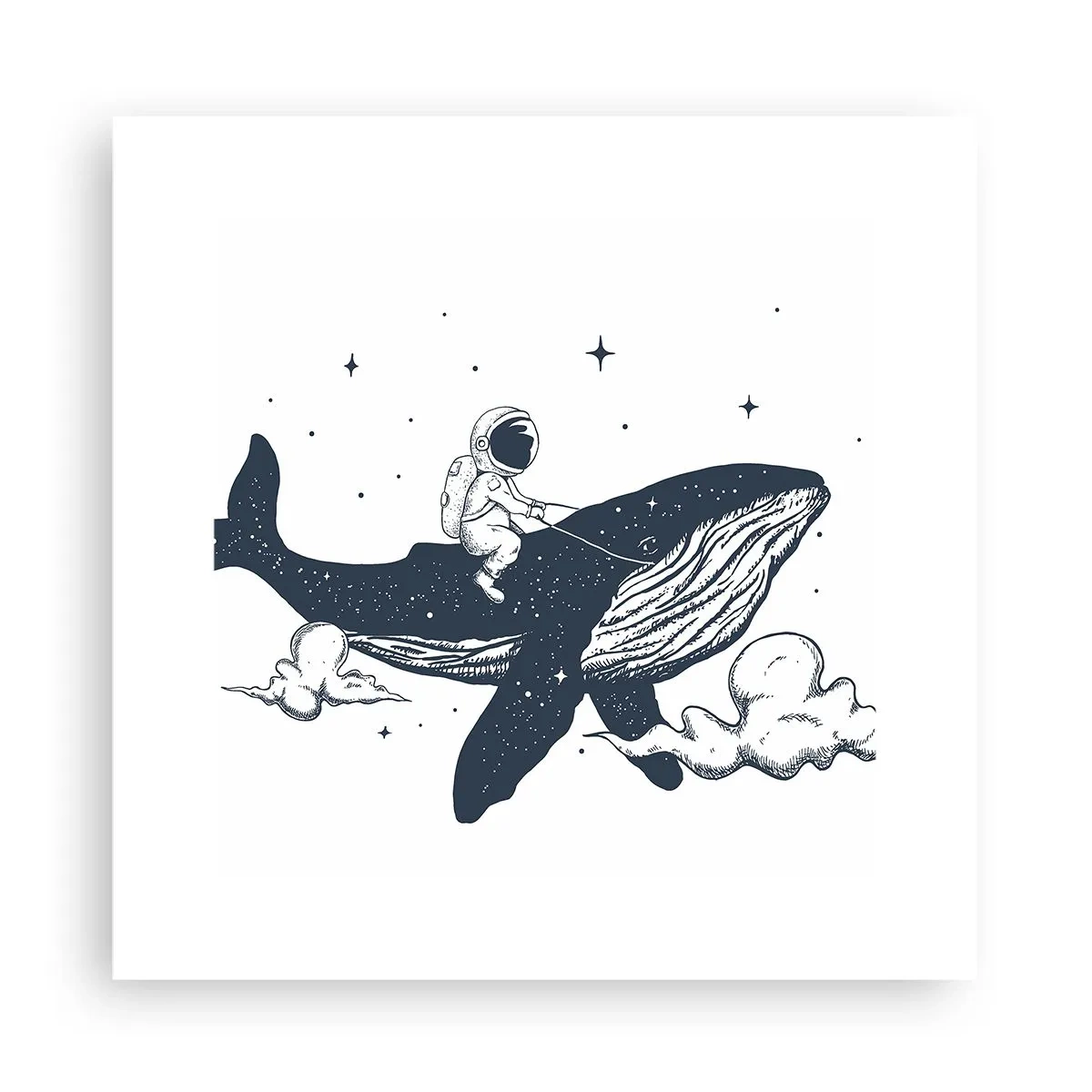 Affiche - Poster - Aventure spatiale - 30x30 cm