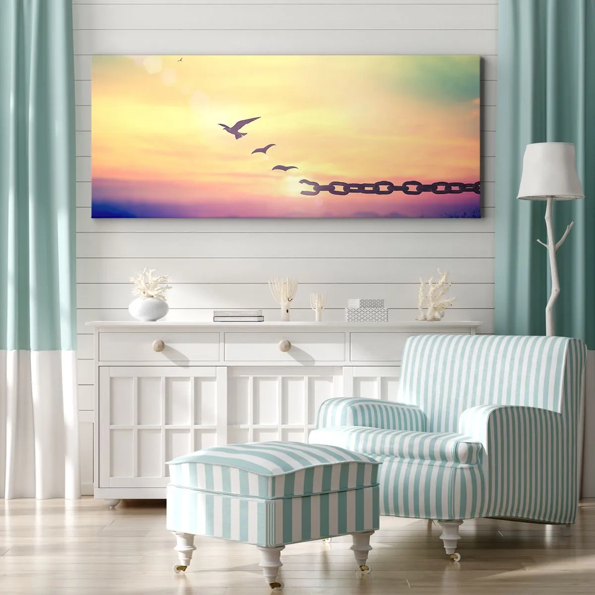 Impression sur toile - Image sur toile - La victoire de la liberté - 100x40 cm