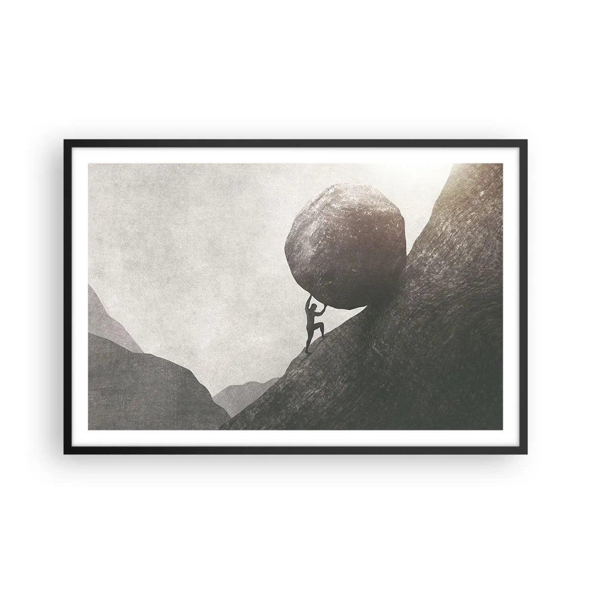 Affiche dans un cadre noir - Poster - Je crois contre tout espoir - 91x61 cm