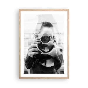 Affiche dans un chêne clair - Poster - Créateur et matériel - 50x70 cm