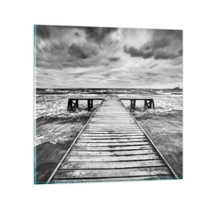 Impression sur verre - Image sur verre - J'attends que le vent, ça le chassera... - 50x50 cm