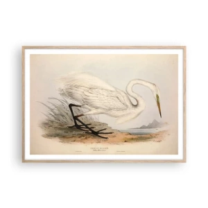 Affiche dans un chêne clair - Poster - Dame sur les joncs - 100x70 cm