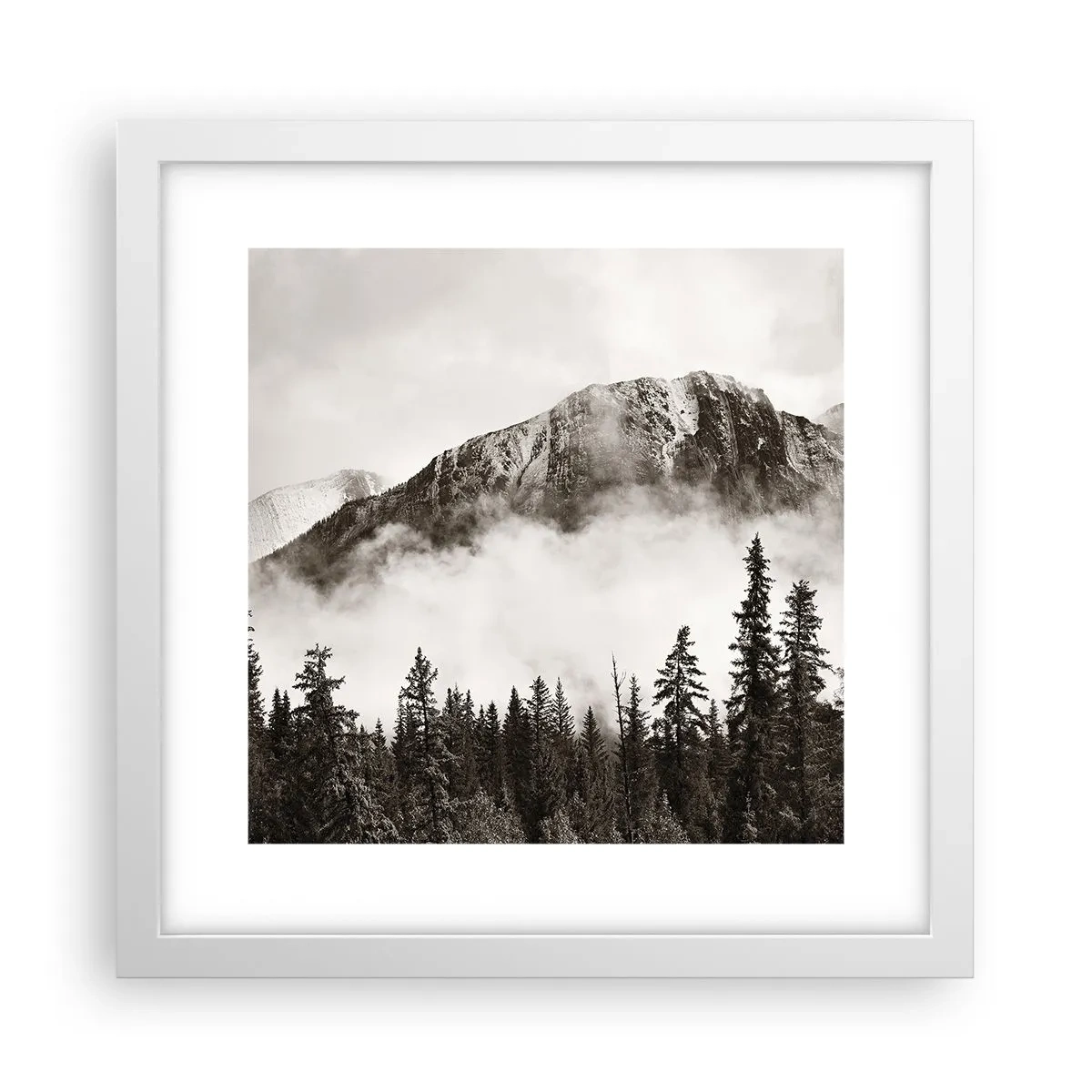 Affiche dans un cadre blanc - Poster - Seigneur de granite - 30x30 cm