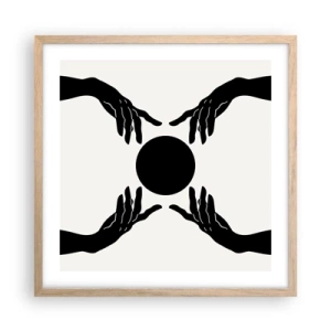 Affiche dans un chêne clair - Poster - Signe secret - 50x50 cm