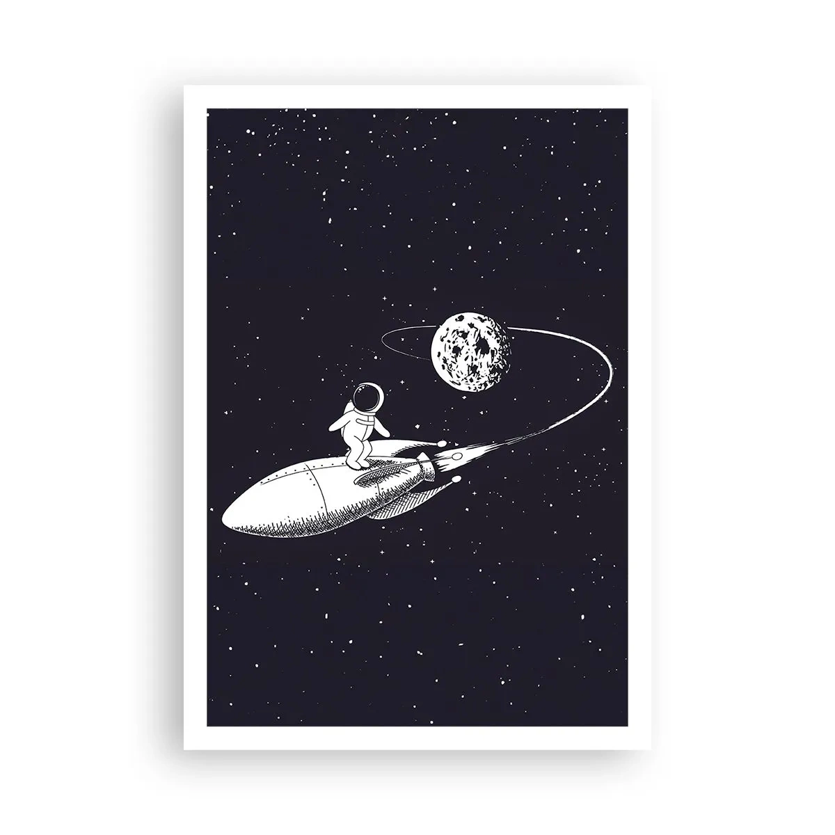 Affiche - Poster - Surfeur de l'espace - 70x100 cm