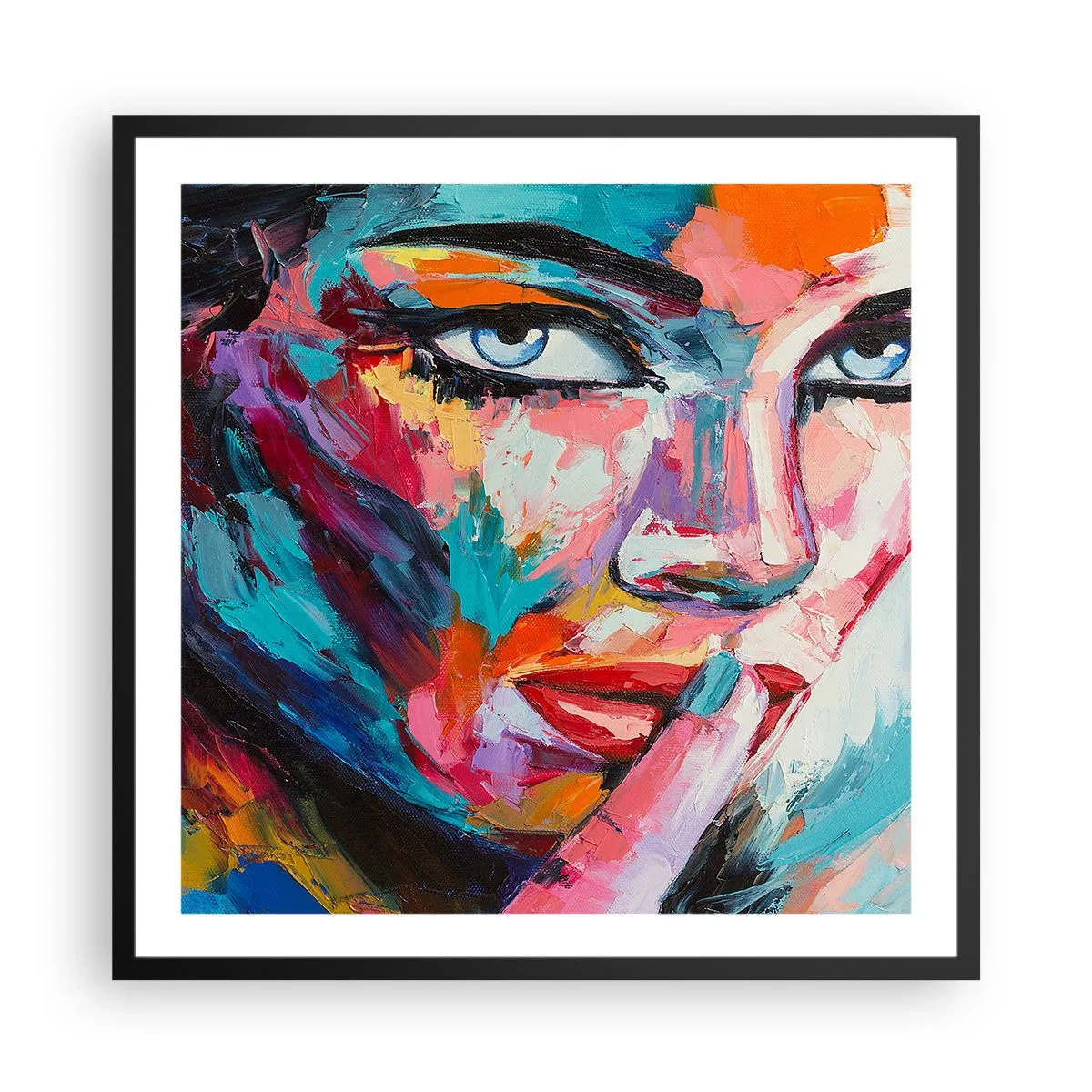 Affiche dans un cadre noir - Poster - Notre premier secret - 60x60 cm