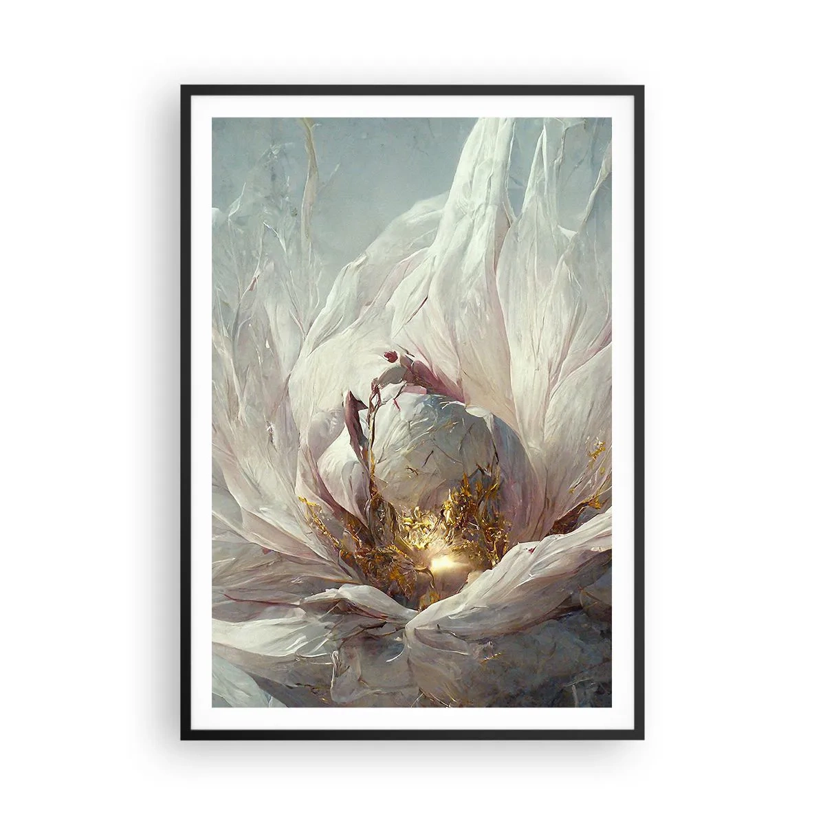 Affiche dans un cadre noir - Poster - Il fleurit une fois tous les cent ans - 70x100 cm