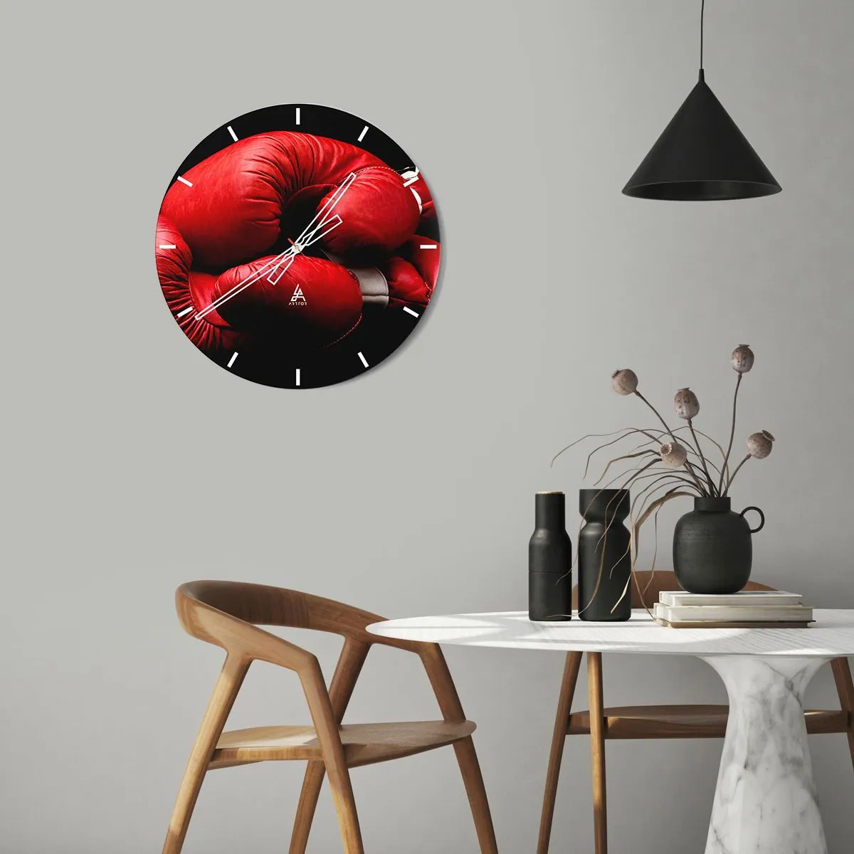 Horloge murale - Pendule murale - Les émotions du combat sont derrière nous - 40x40 cm
