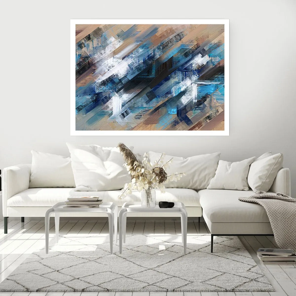 Affiche - Poster - Diagonale de bleus - 91x61 cm