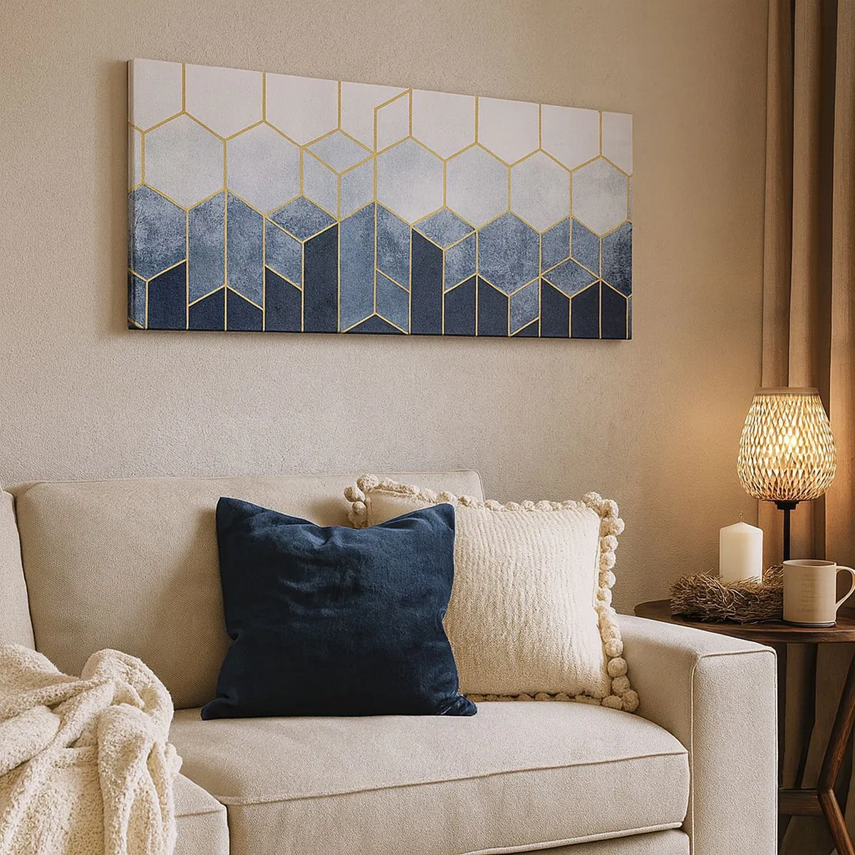 Impression sur toile - Image sur toile - Composition en rythme syncopé - 100x40 cm