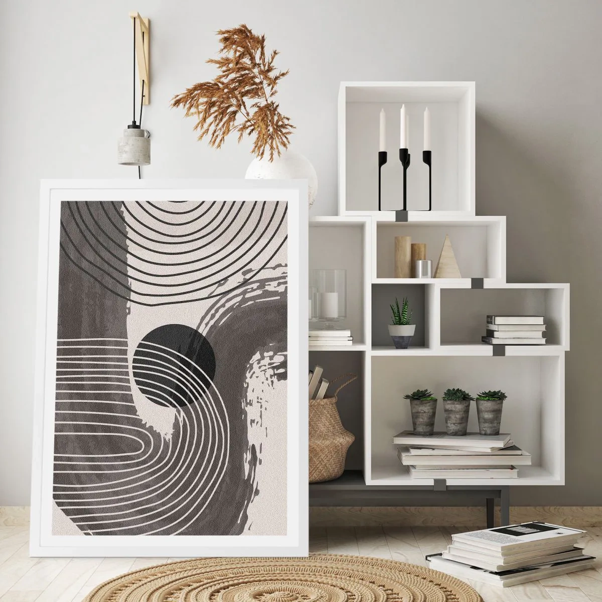 Affiche dans un cadre blanc - Poster - L'ovale gagne - 30x40 cm