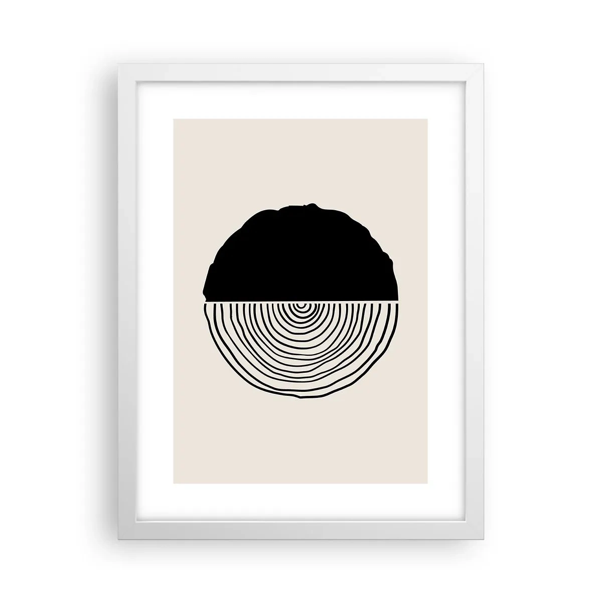 Affiche dans un cadre blanc - Poster - Moitié-moitié - 30x40 cm