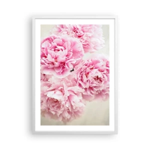 Affiche dans un cadre blanc - Poster - En glamour rose - 50x70 cm