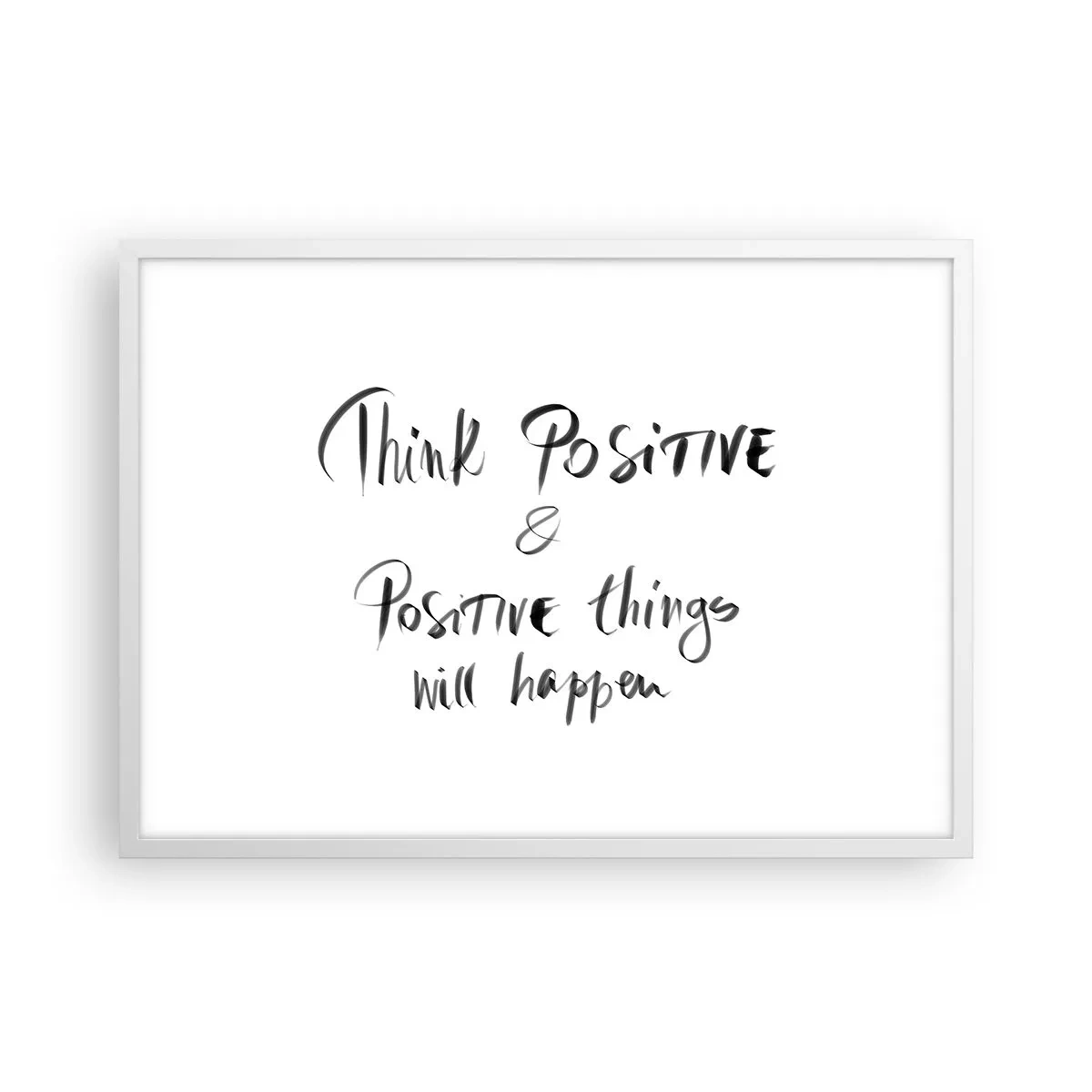 Affiche dans un cadre blanc - Poster - Comment vivre? - 70x50 cm