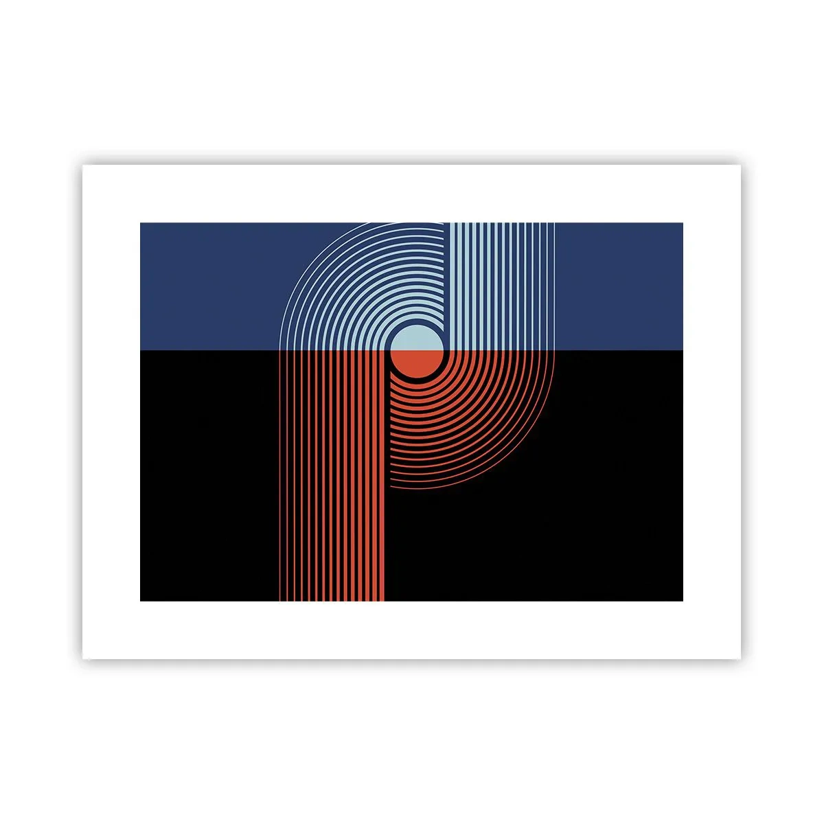 Affiche - Poster - Dans une étreinte géométrique - 40x30 cm