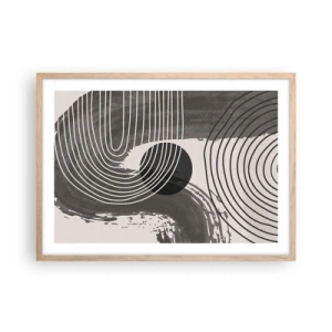 Affiche dans un chêne clair - Poster - L'ovale gagne - 70x50 cm