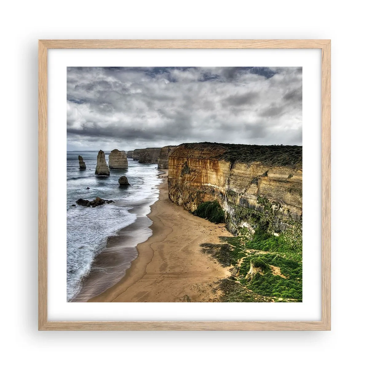 Affiche dans un chêne clair - Poster - Beauté brute - 50x50 cm