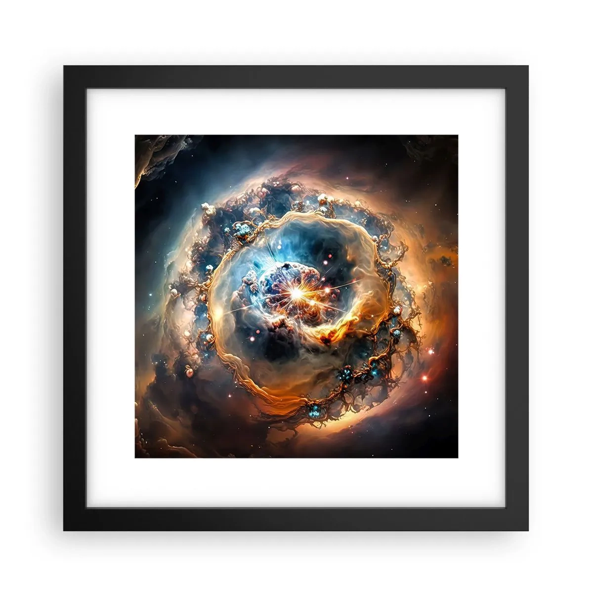 Affiche dans un cadre noir - Poster - Le début - 30x30 cm