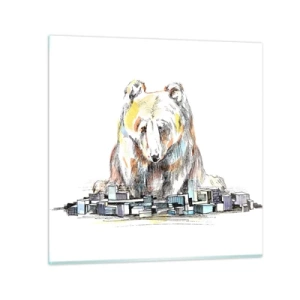 Impression sur verre - Image sur verre - Comment peut-on vivre ainsi ? - 70x70 cm