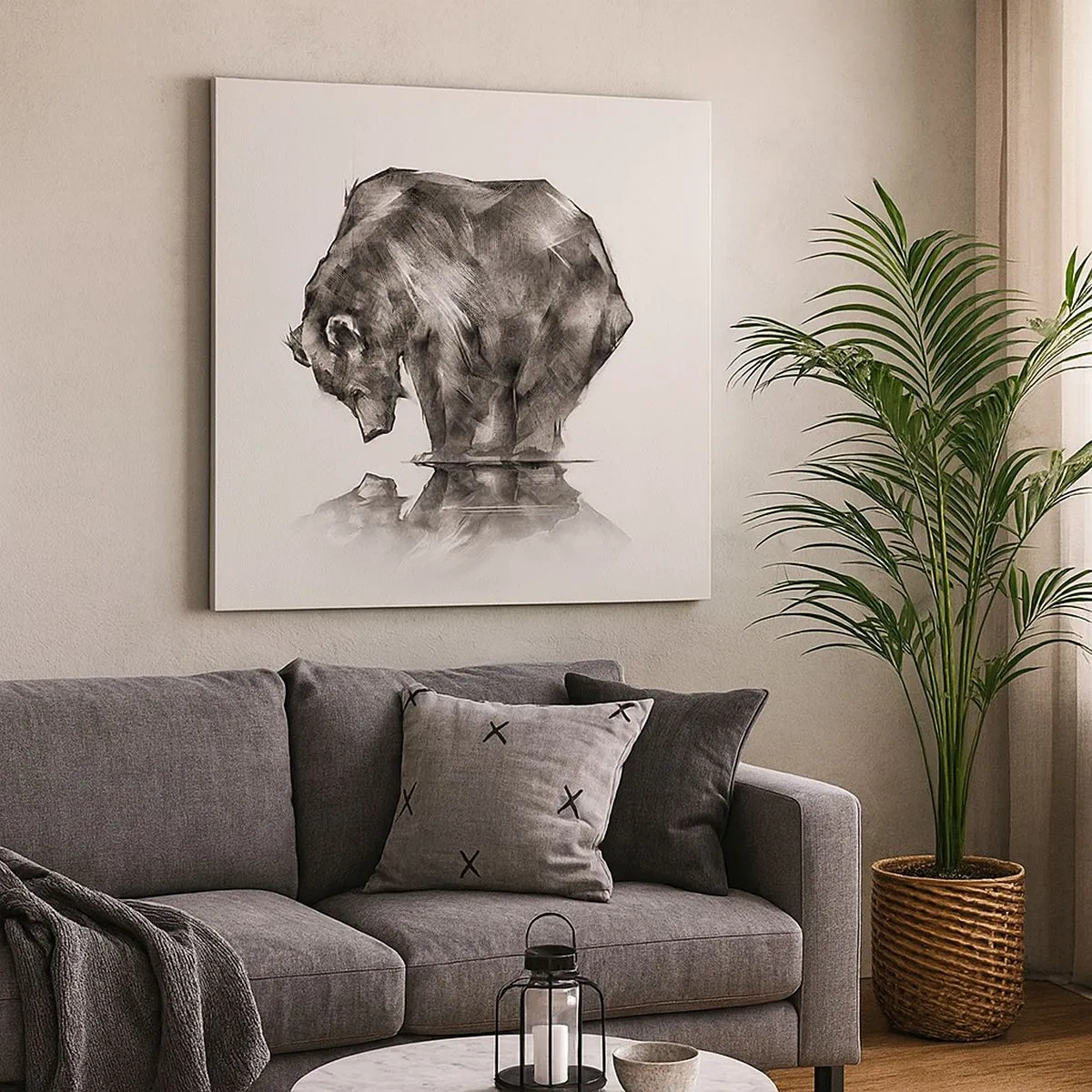 Impression sur toile - Image sur toile - Ravi de rencontrer quelqu'un de proche - 30x30 cm