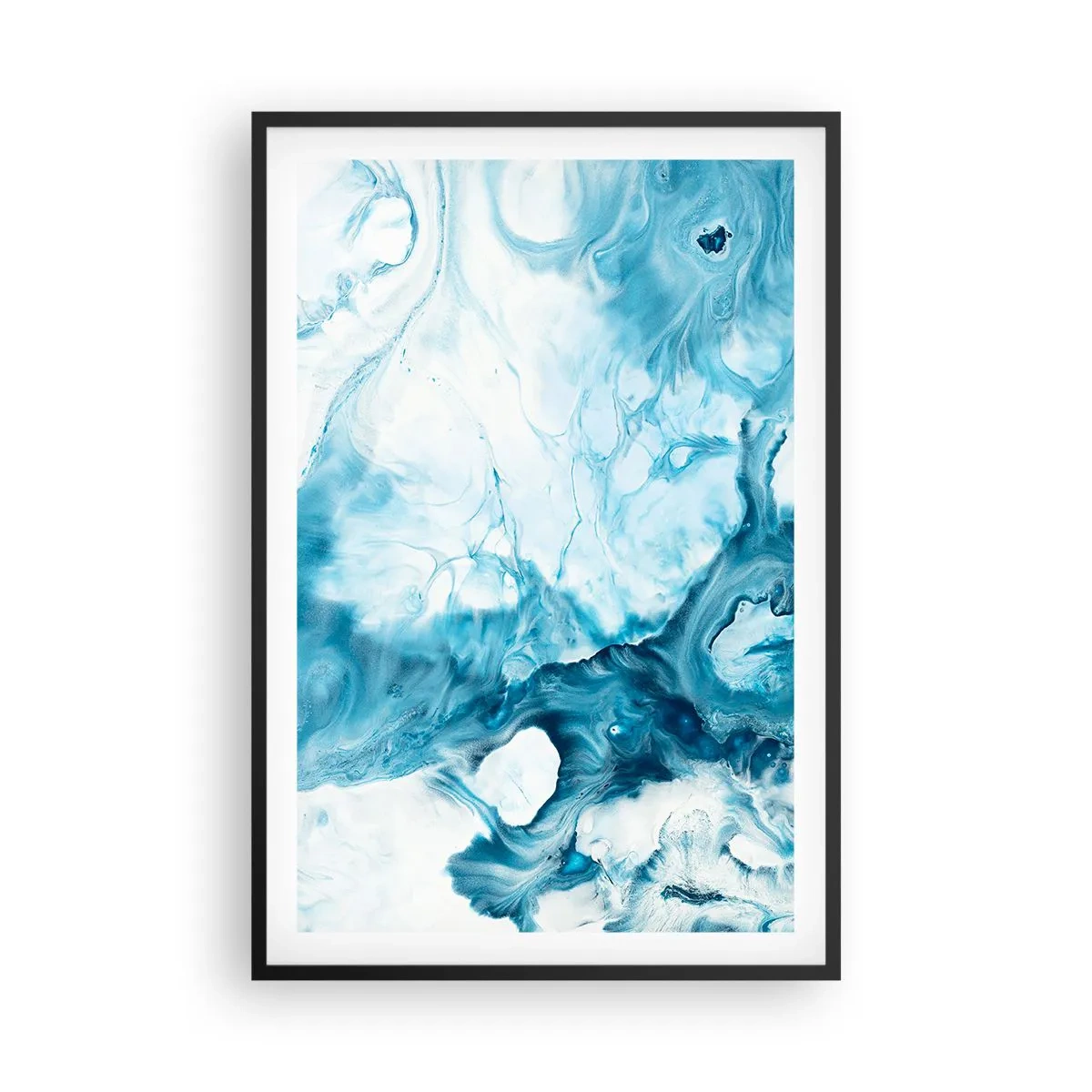 Affiche dans un cadre noir - Poster - Concert de bleu - 61x91 cm