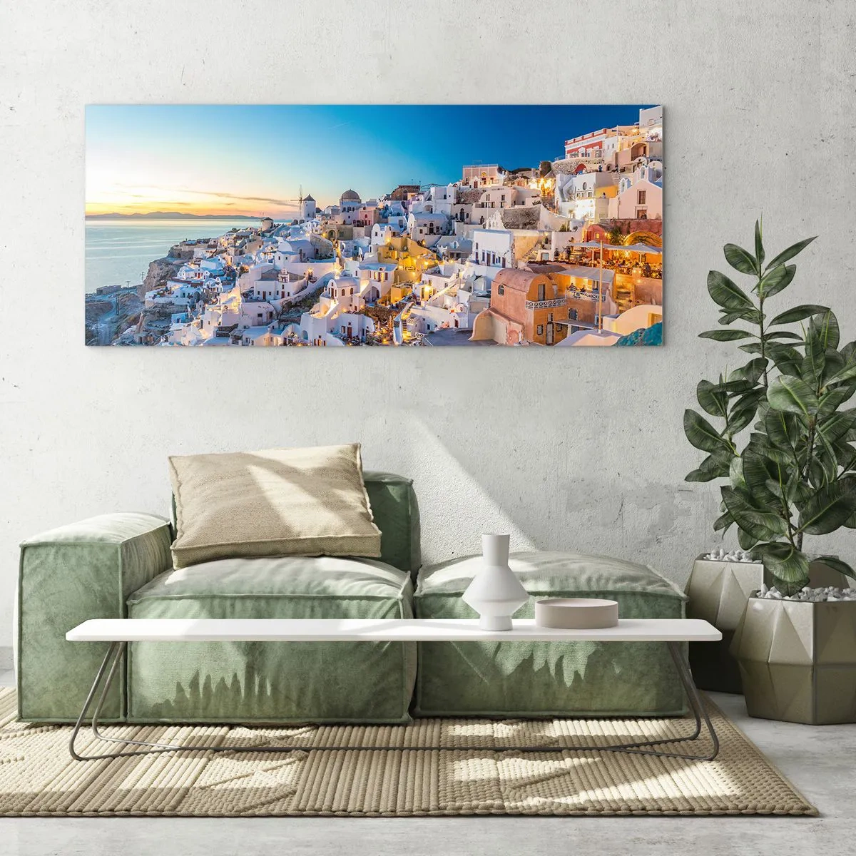 Impression sur verre - Image sur verre - L'essence de la grecque - 100x40 cm