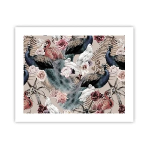 Affiche - Poster - Dans un jardin de palace - 50x40 cm