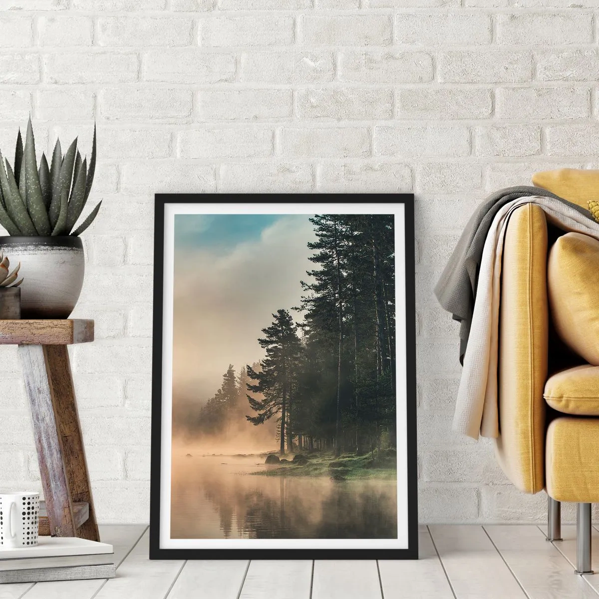 Affiche dans un cadre noir - Poster - Naissance du jour - 40x50 cm