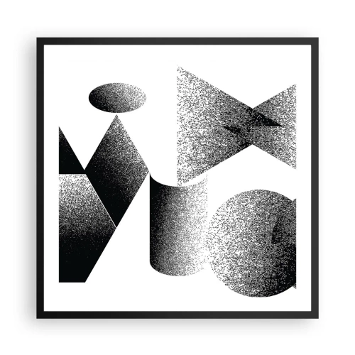 Affiche dans un cadre noir - Poster - Angles et ovales - 60x60 cm