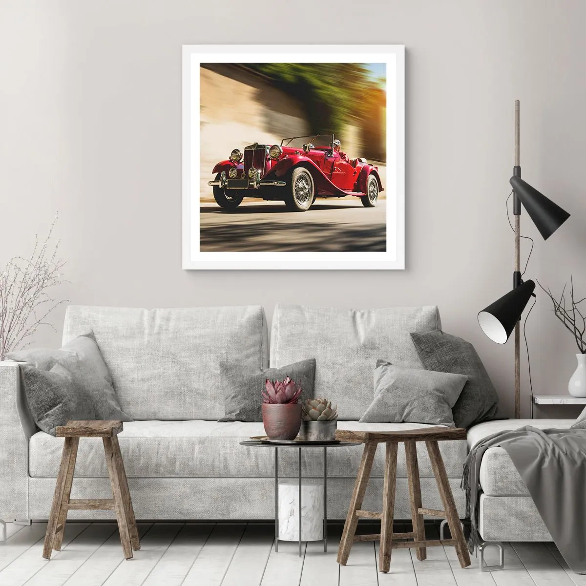 Affiche dans un cadre blanc - Poster - Plus belle que Nike de Samothrace - 50x50 cm