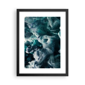 Affiche dans un cadre noir - Poster - Mouvement des couleurs - 30x40 cm