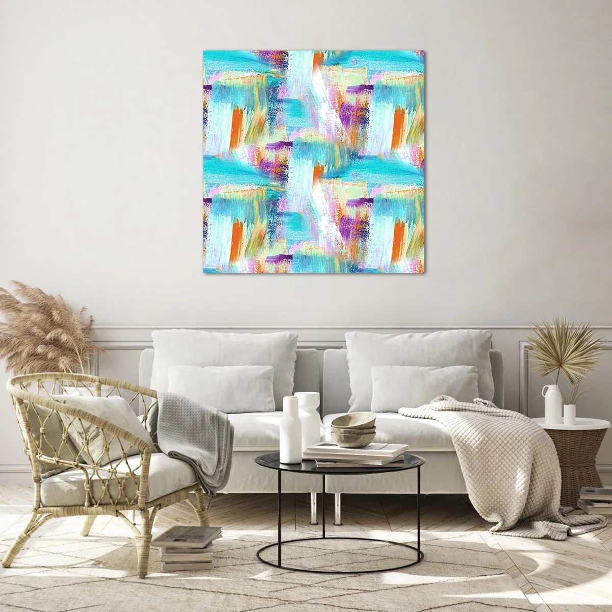 Impression sur verre - Image sur verre - Labyrinthe reluisant - 40x40 cm