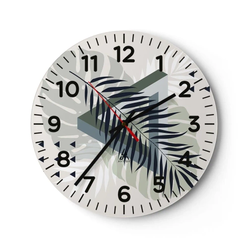 Horloge murale - Pendule murale - Nature et géométrie - deux odres? - 30x30 cm