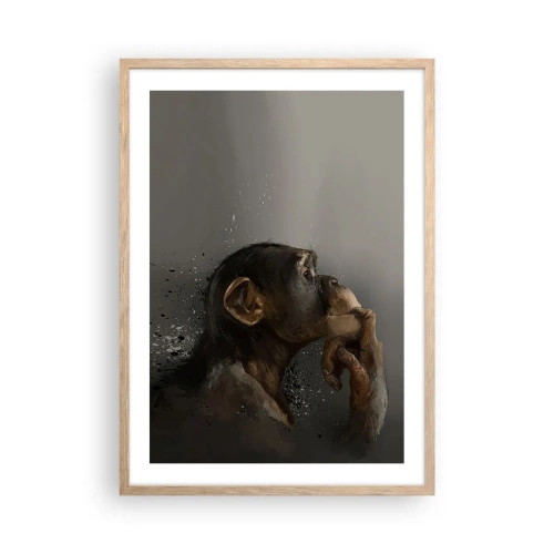 Affiche dans un chêne clair - Poster - Certainement un penseur - 50x70 cm