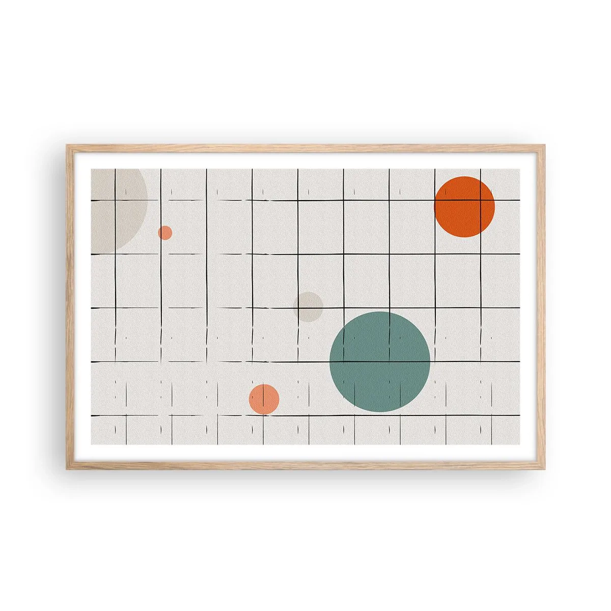 Affiche dans un chêne clair - Poster - Piégé. Nous ou eux ? - 91x61 cm