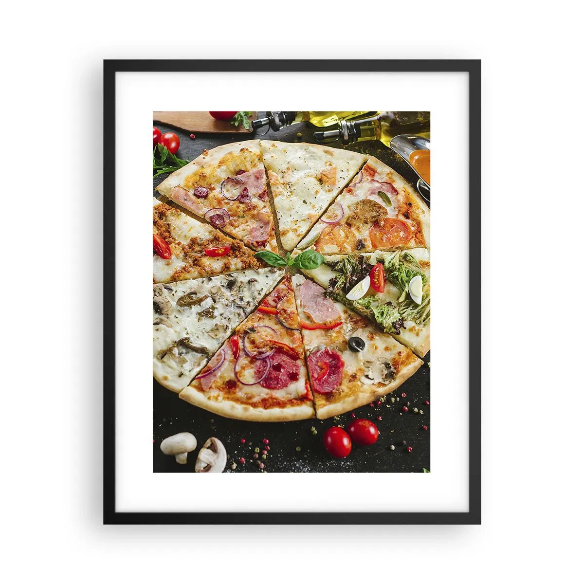 Affiche dans un cadre noir - Poster - Une gamme de saveurs - 40x50 cm