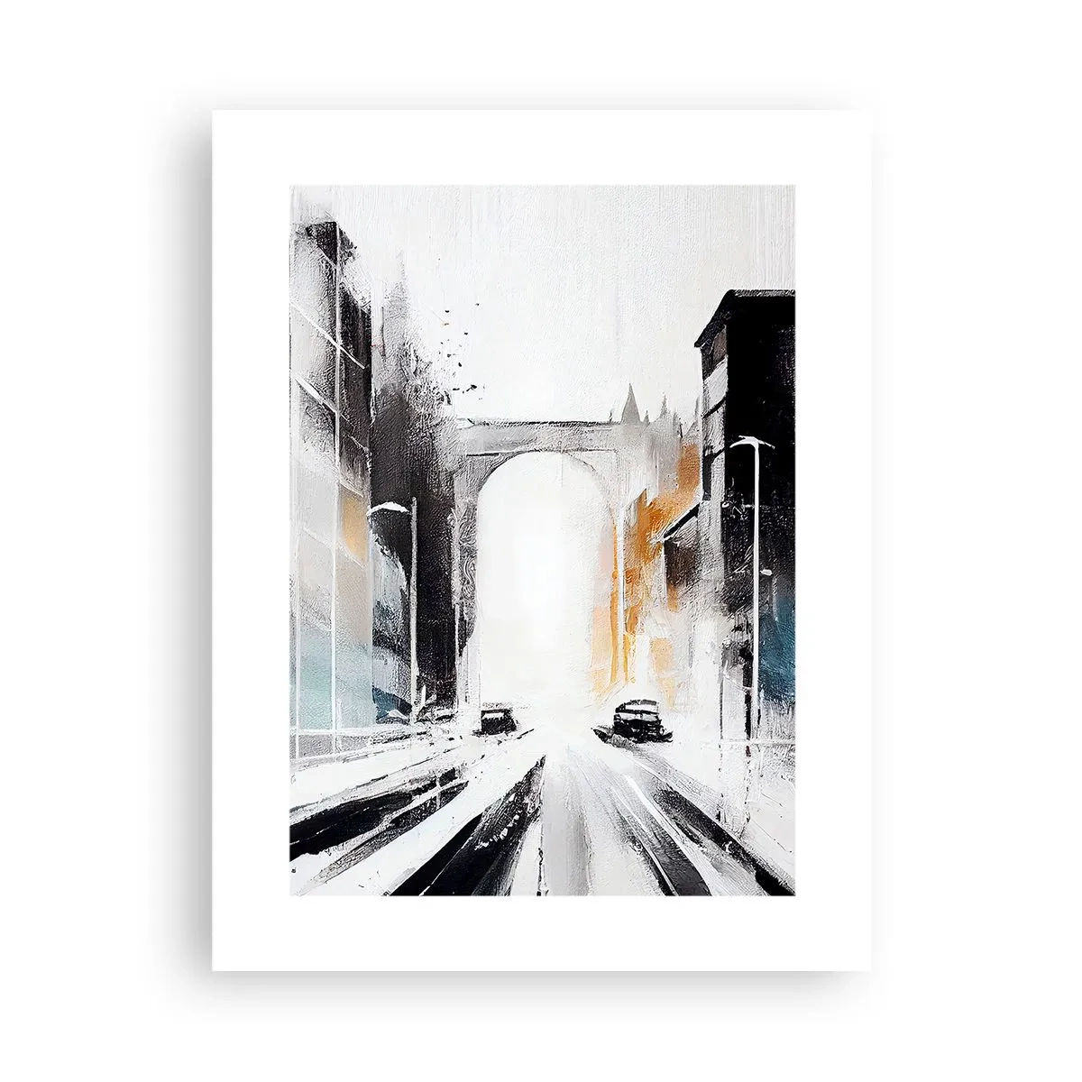 Affiche - Poster - Étude de ville : architecture et mouvement - 30x40 cm