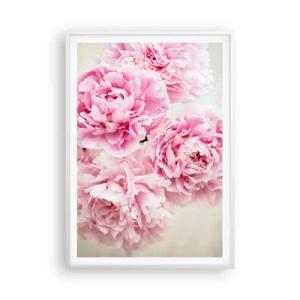 Affiche dans un cadre blanc - Poster - En glamour rose - 70x100 cm