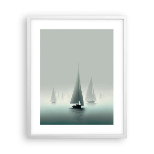 Affiche dans un cadre blanc - Poster - Fait de brouillard - 40x50 cm